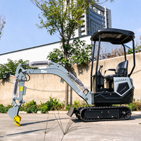 Mini-excavatrice hydraulique de 1,2 tonne, moteur Kubota CE/EPA, mini-excavatrice compacte sur chenilles, mini-excavatrice de 1 tonne avec accessoires gratuits