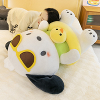 Mignon Kawaii Chat Fille Dormir Oreiller En Peluche Jouet Super Doux Dessin Animé Chiot pour Cadeaux D'anniversaire Soulagement Du Stress PP Coton En Gros