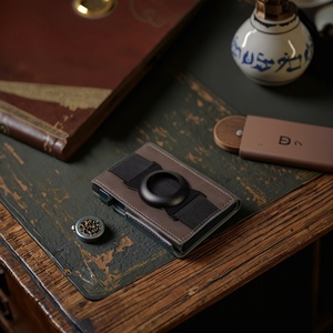 For Vintage Thread Elastic Band Money Clip Slim Wallet Card <b>Case</b> Magnet Expandable RFID Blocking <b>Coin</b> Zipper Pocket Portable - Product Image 1