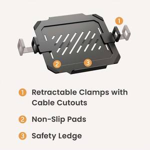 Support double moniteur LDT129-C024ML10kg avec plateau pour <span class=keywords><strong>ordinateur</strong></span> <span class=keywords><strong>portable</strong></span>, fixation réglable par pince de bureau pour 2 écrans, idéal pour la maison et le bureau - Product Image 4