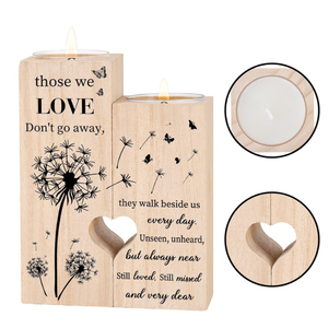 Vendita calda a forma di <span class=keywords><strong>cuore</strong></span> in legno Tealight portacandele per regalo di nozze decorazione romantica per la festa della casa - Product Image 4