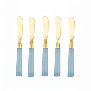 Service à fromage rond en résine et résine colorée faite à la main, en acier inoxydable, décoration de Table, Set de couteaux à fromage, 6 pièces - Product Image 1