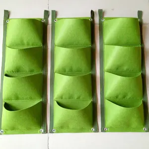 뜨거운 판매 저렴한 가격의 녹색 마운트 냄비 펠트 부직포 냄비를위한 벽 마운트 식물 성장 가방