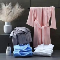 Peignoir en peluche tricoté en Spandex doux de luxe pour femmes taille élastique Style de mode thermique pour la maison ou les hôtels saison d'automne
