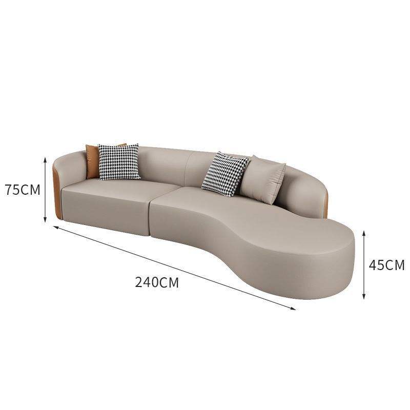 Sofá Largo Naranja de 240 cm