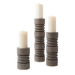 Bougeoirs en bois pour centre de table de mariage à domicile pour restaurant décoratif de table fabrication de garde-manger d'hôtel par l'Inde - Product Image 1