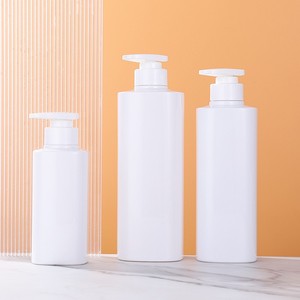 Venta caliente botellas cuadradas de plástico para champú y acondicionador para el cabello 10oz 16oz 24oz botellas de plástico vacías para champú y lavado corporal - Product Image 1