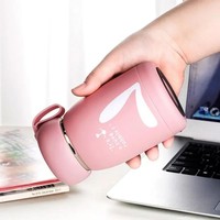 Mini bouteille isotherme mignonne de 320 ml, tasse thermique portable en acier inoxydable, gourde isotherme sous vide pour filles et enfants