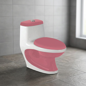 Cally Model Red Designer Commode Double Color Shining Luxury Ceramic Washdown Black One Piece Toilet - Product Image 5