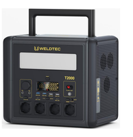 Station d'alimentation portable 2000W pour extérieur, batterie LiFePO4, onduleur à onde sinusoïdale pure, pour camping-car, camping, maison, urgence