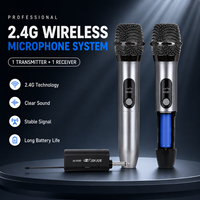 JINJUE JUX330 Harga Pabrik Mikrofon Genggam Dinamis Nirkabel 2.4G Berbahan Logam untuk Pengajaran, Konferensi, Gereja, Luar Ruangan, Dalam Ruangan, Grosir