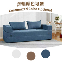 Canapé-lit convertible avec accoudoirs, matelas de couchage, chaise-lit, lit d'appoint portable et pliable pour salon