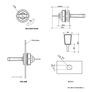 Liga de zinco Veículo <span class=keywords><strong>Key</strong></span> Lock Black Powder Coated 180 Rotating Cam Lock para HJ Gabinete Gaveta Caixa Arquivo Painel Bloqueio Cilindros