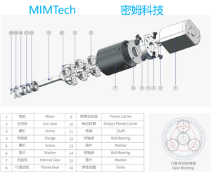MIMTech ODM 16mm 微型行星齿轮箱，带 030 PM 直流 <span class=keywords><strong>3</strong></span>.7V 12V 有刷电机，高扭矩，适用于智能家居 3C 电子产品 - Product Image 6