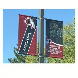 Custom Banner Street <b>Light</b> <b>Pole</b> Banners Double Sided Street <b>Light</b> <b>Pole</b> With Bracket Set Display Hanging Banner - Product Image 1