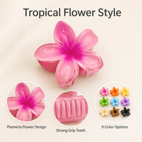 Jepit Rambut Plumeria Custom Shily&OS, Jepit Rambut Bunga Tropis untuk Liburan, 8 Warna, Jepit Rambut Samping, Jepit Rambut Updo, Jepit Rambut Belakang, Grosir untuk Wanita