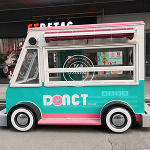 Cute <span class=keywords><strong>Donut</strong></span> Ice Cream Juice Carrito de comida móvil 110V EE. UU. Estándar Comercial Pequeño camión de comida eléctrico - Product Image 2
