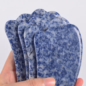 Massaggiatore Facciale Gua Sha in <span class=keywords><strong>Pietra</strong></span> Naturale di Ossidiana/Quarzo Rosa all'Ingrosso - Product Image 3