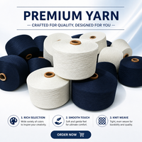 Fil recyclé mélangé coton polyester Open End pour la production de chaussettes en usine, NE 8/1 12S 16S 20S TC CVC, couleur personnalisée, vente en gros