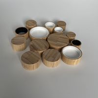 Tapón de rosca de madera de bambú para botellas de plástico 18mm 20mm 22mm 24mm 28mm 32mm-89mmTapas de cierre de botella de tornillo de plástico Variedad de tamaños