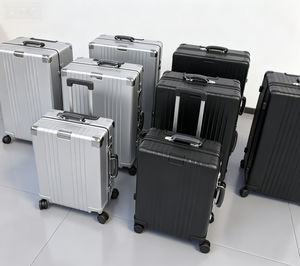 Valise à roulettes portable en alliage d'aluminium, série RIMO, 21, 26, 30 pouces, serrure à combinaison silencieuse, coque rigide - Product Image 2