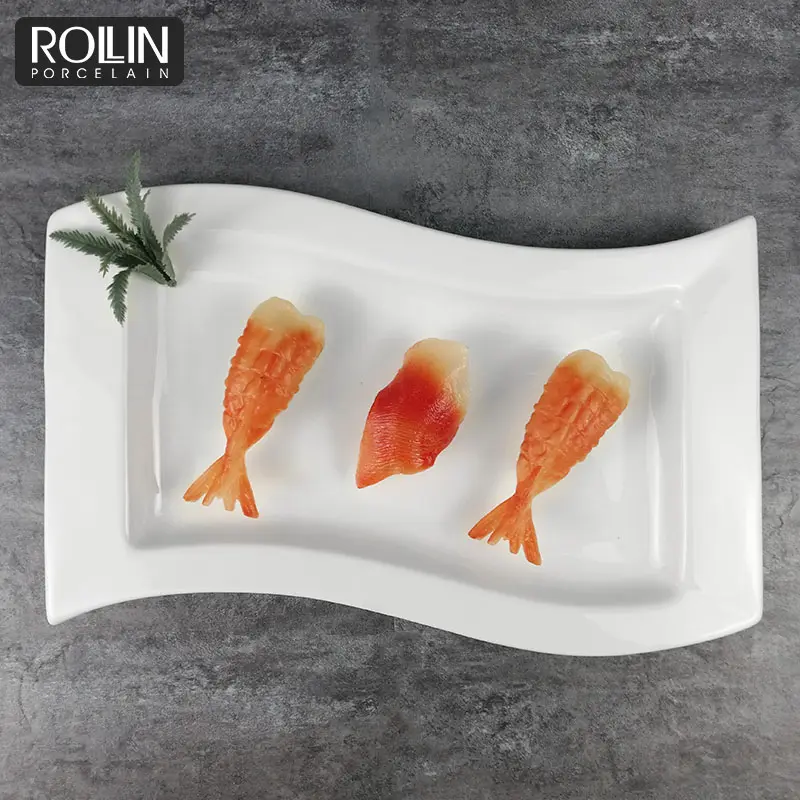 Porcelain Plates Restaurant Tray Factory directly buffet banquet rhomboid bulk dinner plates