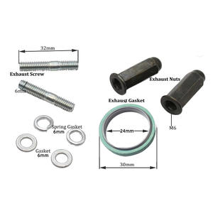 Accessoires pour motos, kit de vis pour tuyau d'échappement du moteur 50-150cc, écrous et rondelles antirouille pour tuyau d'échappement, adapté pour GY6 - Product Image 5