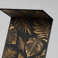 Boîte cadeau rigide noire mate de luxe, logo personnalisé, boîte d'emballage en papier pliable magnétique pour cadeau et artisanat