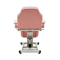 Table de massage faciale hydraulique rose moderne en PU, lit de beauté inclinable réglable pour salon, spa, barbier