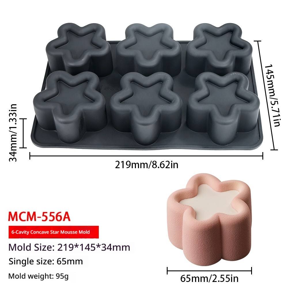 (6 étoiles concaves consécutives 95g) mcm-556a noir