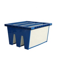 Cadre bleu plastique W Ventilation filtre HEPA haute H13 grand Volume d'air V-Bank systèmes de CVC filtre filtre purificateur d'air filtre