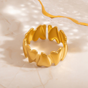 Spike Design <b>Titanium</b> Steel <b>Ring</b> Adjustable Unisex Fashion Jewelry Gift Geometric Shape Open Top Couple <b>Rings</b> Yiwu Origin - Product Image 4