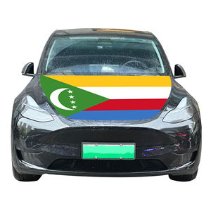 <span class=keywords><strong>Comoras</strong></span> cubierta de capó de coche nacional bandera cubierta de motor de coche bandera al por mayor tela elástica personalizada venta directa de fábrica - Product Image 3