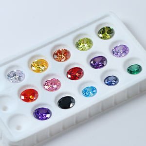 Batu permata longgar <span class=keywords><strong>Cz</strong></span> bentuk potongan Oval 5A kualitas tinggi 2x3mm-13x18mm putih/hitam/merah muda/<span class=keywords><strong>Garnet</strong></span> grosir zirkonia kubik sintetis - Product Image 5