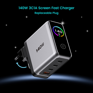 Tommox Pd Display <strong>Charger</strong> Uk 140W 100W Usb Type C Laptop Smartphone Gan <strong>Charger</strong> For Macbook Iphone 17 40W Fast <strong>Charger</strong> Display - Product Image 5