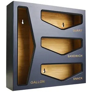 schwarz storage box Suppliers-Weiß Schwarz Braun Bambus Holz Aufbewahrung sbox Plastiktüte Lebensmittel Sandwich Aufbewahrung tasche Box
