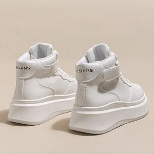 <span class=keywords><strong>2023</strong></span> automne-hiver polyvalent femmes haut blanc chaussures en cuir souple semelle épaisse ton rond baskets décontractées - Product Image 3