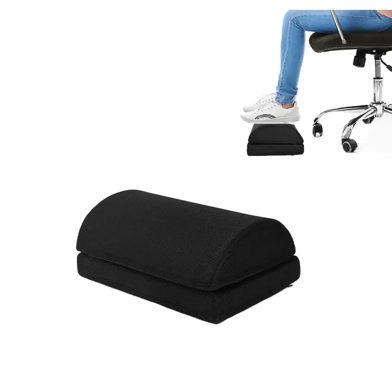 Home Use Under Desk Foot Rest Pillow Ergonomic Footrest with 2 Optional Covers Massage Foot Rest Cushion