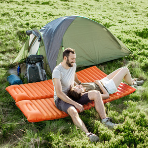 Camping <b>Inflatable</b> TPU Mat Thickened Rectangle Air <b>Mattress</b> No Pump Needed Portable Outdoor Sleeping Pad 200KG Load Capacity - Product Image 2