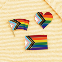 Broches en émail personnalisées LGBTQ, drapeau arc-en-ciel, broche drapeau lesbien, gay, pansexuel, assexuel, bisexuel, transgenre, symbole cœur, bijoux