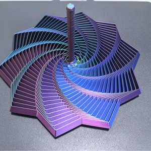 Jouet anti-stress coloré imprimé en 3D, Illusion Tour de Carottes, Tour Spirale, Fidget Star, Gadget anti-stress - Product Image 3