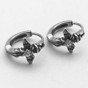 Pendientes con clip yunnique, diseño de plumas, tachuelas geométricas de acero y titanio para mujer, joyería, accesorios de moda - Product Image 5