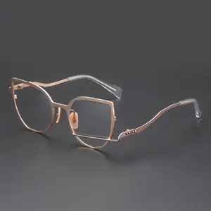 Super Personality Japanese Designer Style Hand-Made Irregular Shape Glasses Frame Unique Literary Frame New Eyewear 2021 CS0031