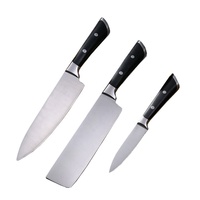 Meilleures ventes en ligne Ensemble de couteaux de cuisine 3 pièces en acier inoxydable de haute qualité Design chinois moderne Manche en plastique Chefs Utilisation alimentaire