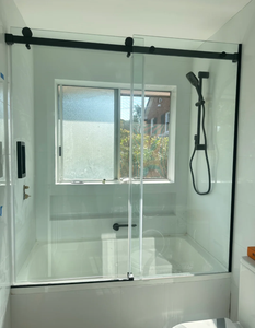 <span class=keywords><strong>Mampara</strong></span> de Ducha de Vidrio Templado de 8 mm, Panel Fijo sin Marco, <span class=keywords><strong>Mampara</strong></span> de Baño <span class=keywords><strong>con</strong></span> Herrajes Cromados para Baño de Hotel - Product Image 3