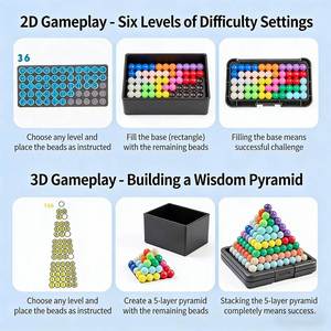 Cross-border Explosive Wisdom Magic Beads Through the Pyramid Platter Children's Logical <b>Thinking</b> Ability Educational Toys - Product Image 4