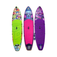 Planche à pagaie gonflable en PVC en promotion avec pompe, conception étanche, taille et couleur personnalisables, accessoires de réparation essentiels