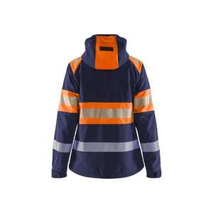 BLAKLADER - 440425138953M Women’s <b>Hi</b>-<b>Vis</b> <b>Softshell</b> <b>jacket</b> Navy blue/Orange - EAN 7330509882238 <b>HI</b>-<b>VIS</b> WORKWEAR - Product Image 2