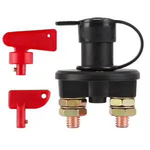 Interruptor de desconexión de batería con 2 llaves, aislador para barco marino, RV, ATV, Auto, 6V, 12V y 24V