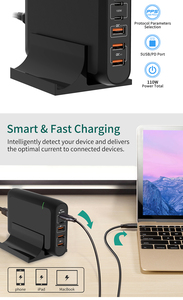 PD150W GaN Quick Charge 4.0 PD HUB Double TYPE-C 100W <span class=keywords><strong>Chargeur</strong></span> Multi-port Usb-C Tête <span class=keywords><strong>de</strong></span> Charge Rapide Convient pour <span class=keywords><strong>Apple</strong></span> MaBook - Product Image 4